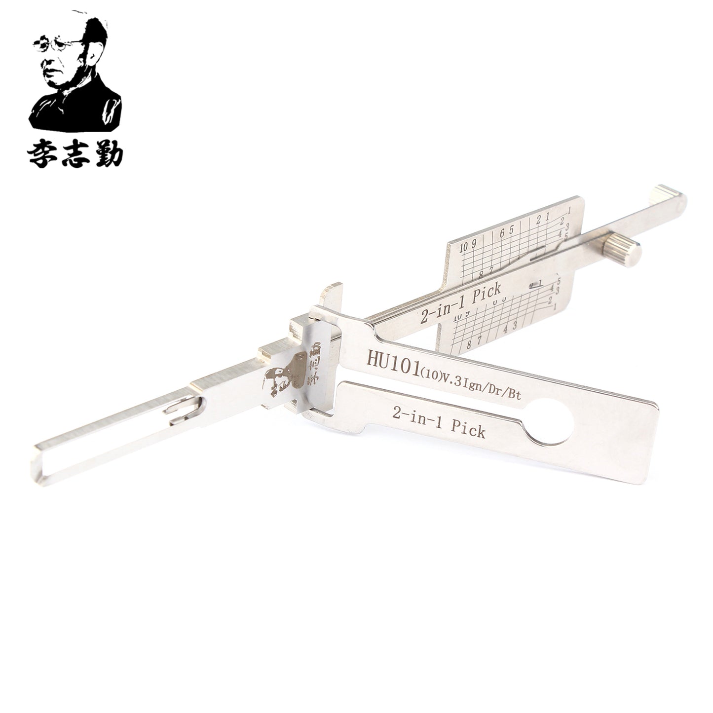 Original Mr Li's - HU101 (V. 4) New version, for concealed door locks! 2 Track External 2-in-1 Pick and Decoder For Land Rover / Volvo | Door, Boot and Ignition Locks