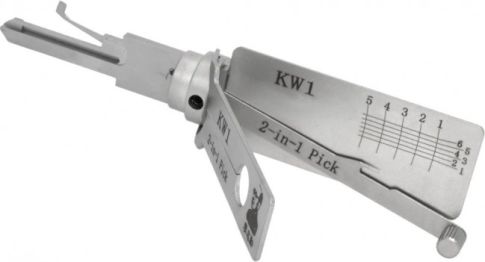 Mr. Li's Original Lishi KW1 2-in-1 Pick & Decoder for Kwikset KW1 Keyway