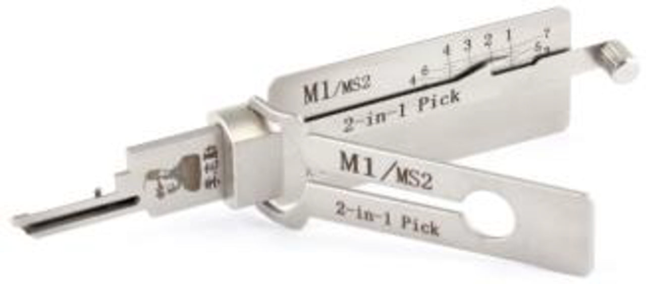 Mr. Li's Original Lishi M1 / MS2 2-in-1 Pick & Decoder for Master Padlocks