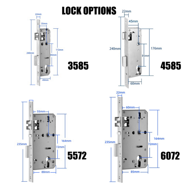 Sekur Weatherproof Smart Lock, 7-in-1, Code, Fingerprint, Card, Remote, App, Key, Smart Home Entry Door Lock - Designed for The UK (Black)