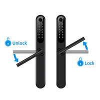 Sekur Weatherproof Smart Lock, 7-in-1, Code, Fingerprint, Card, Remote, App, Key, Smart Home Entry Door Lock - Designed for The UK (Black)